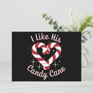 Tarjeta Festiva Me Gusta Su Bastón De Caramelo Parejas Divertidas 