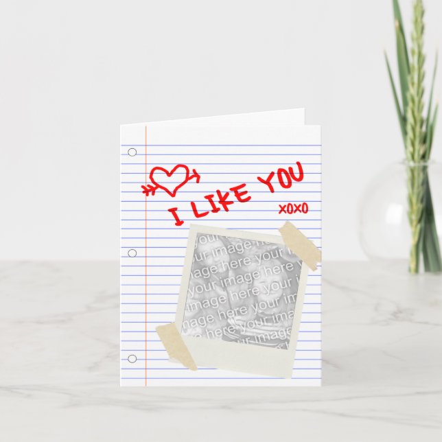 Tarjeta Festiva me gusta tu papel (Anverso)
