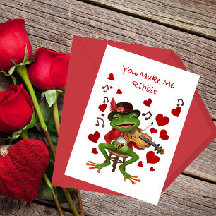 Tarjeta Festiva Me Haces Croar Día de San Valentín