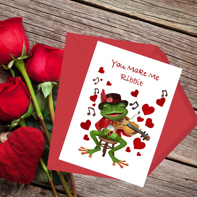 Tarjeta Festiva Me Haces Croar Día de San Valentín (Subido por el creador)
