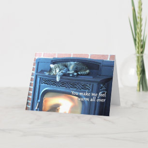 Tarjeta Festiva Me haces sentir cálido por toda la carta