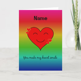 Tarjeta Festiva Me haces sonreir el arco iris