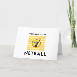 Tarjeta Festiva Me tenías en el netball
