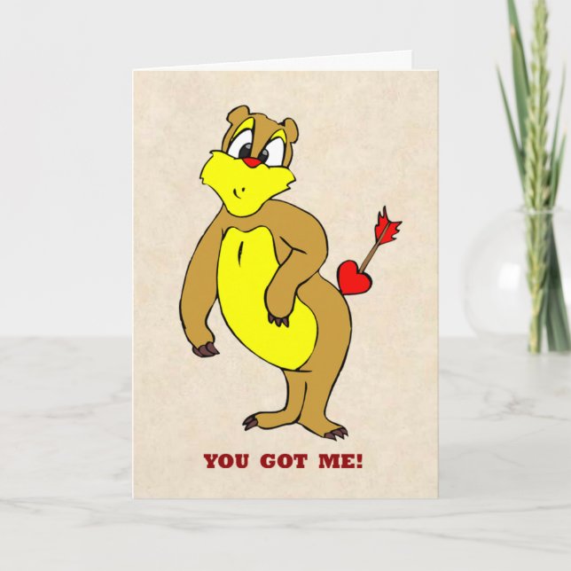 Tarjeta Festiva Me Tienes Valentine Card (Anverso)