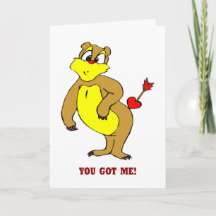 Tarjeta Festiva Me Tienes Valentine Card