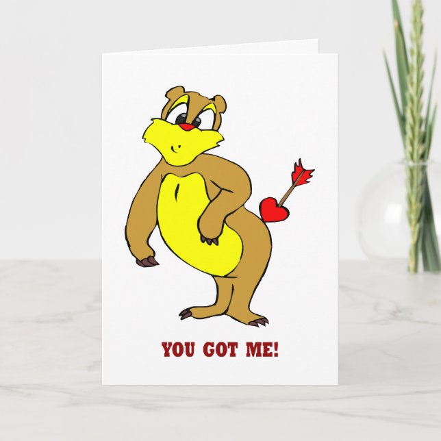 Tarjeta Festiva Me Tienes Valentine Card (Anverso)