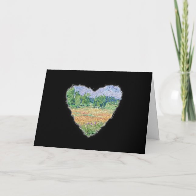 Tarjeta Festiva Meadow Heart Romance Valentine Love Card (Anverso)