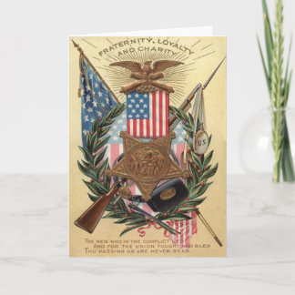 Tarjeta Festiva Medalla de la Bandera de Estados Unidos Wreath Rif