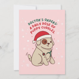 TARJETA FESTIVA MÉDICAS ORDENAN UNA DOSIS DIARIA DE CUIDADOS DE CA