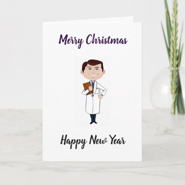 TARJETA FESTIVA ***MÉDICO*** EN NAVIDADES *PALABRAS HERMOSAS* (Anverso)