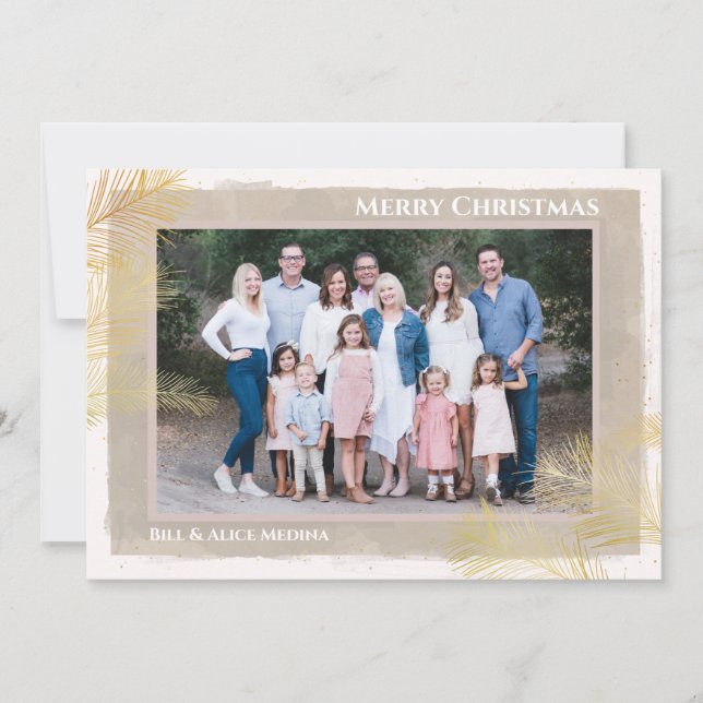 Tarjeta Festiva Medina - Pinos de oro (Anverso)