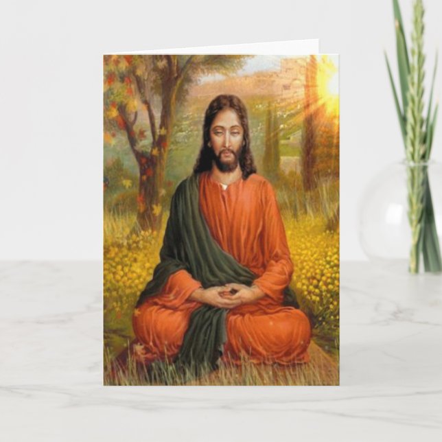 Tarjeta Festiva Meditación del Jesucristo (Anverso)