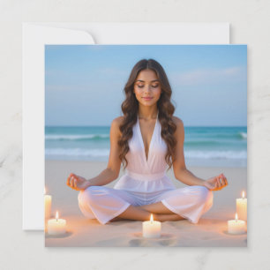 TARJETA FESTIVA MEDITACIÓN - YOGA - BIENESTAR - CARPE DIEM