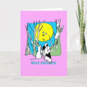 Tarjeta Festiva Mejor Amigo-En rosa