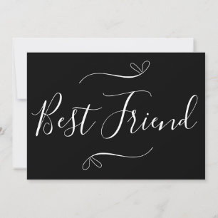 Tarjeta Festiva Mejor Amigo Feliz Día de Galentine Mínimo Moderno