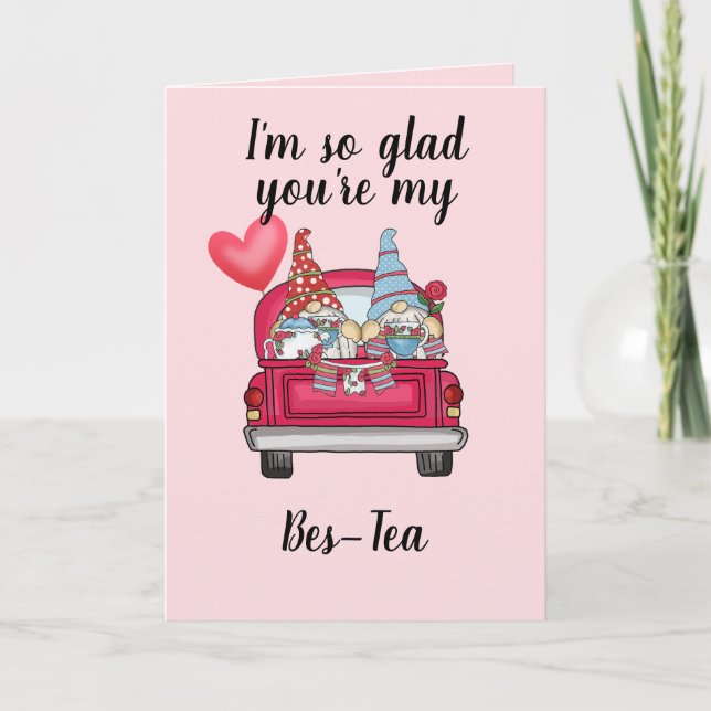 Tarjeta Festiva Mejor Amigo Valentine (Anverso)