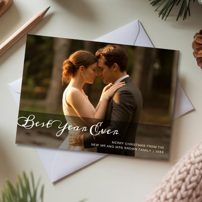 Tarjeta Festiva Mejor año de la carta de Navidades de parejas Mini (Subido por el creador)