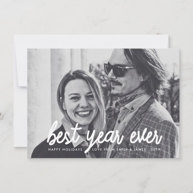 Tarjeta Festiva Mejor Año de la Historia (Anverso)