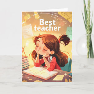 Tarjeta Festiva Mejor Chica de profesores