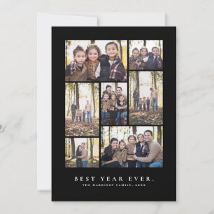 Tarjeta Festiva Mejor collage de fotos de año nuevo
