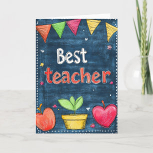 Tarjeta Festiva Mejor color de corte del profesor