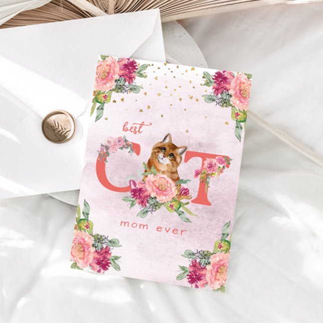 Tarjeta Festiva Mejor Día de la Madre del Ilustracion Gato que jam (Subido por el creador)
