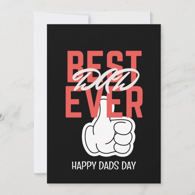 Tarjeta Festiva Mejor Día de los Padres (Anverso)