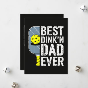 Tarjeta Festiva Mejor Dink'N Papá de Todos los Tiempos Pickleball