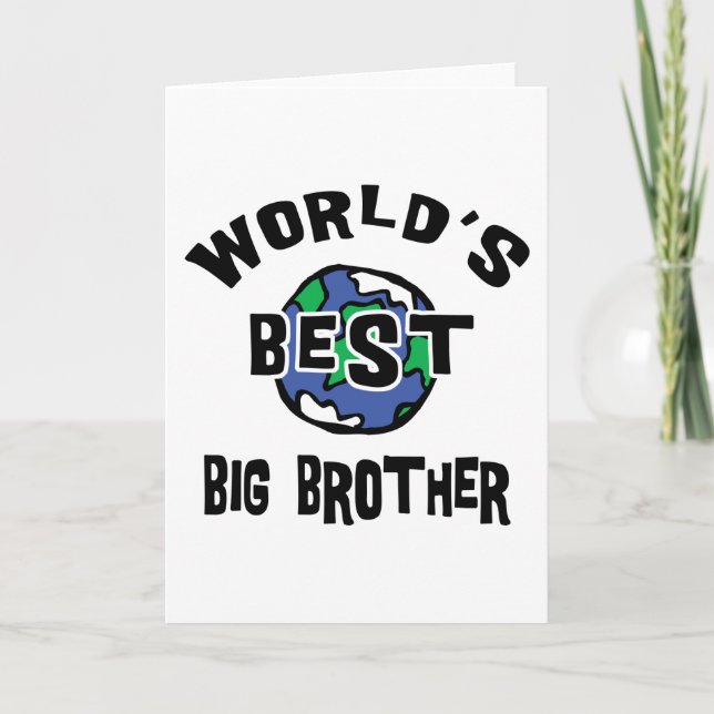 Tarjeta Festiva Mejor hermano mayor del mundo (Anverso)