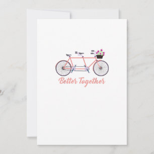 Tarjeta Festiva Mejor Juntos Bicicleta Tandem Juntos Diseño Modern