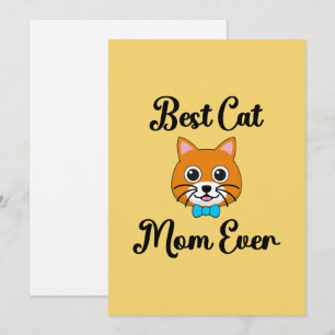 Tarjeta Festiva Mejor Madre De Gato