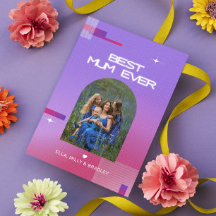 Tarjeta Festiva Mejor MAMÁ celestial del día de la madre