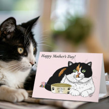 Mejor Mamá de Gato Minada Gato de Tres Colores Día