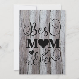 Tarjeta Festiva Mejor Mamá De La Madera De Granero Gris 2025