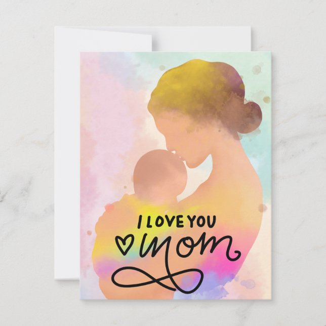 Tarjeta Festiva Mejor mamá del mundo  (Anverso)