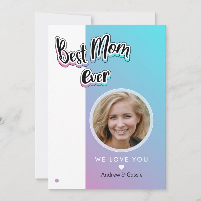 Tarjeta Festiva Mejor mamá del mundo (Anverso)