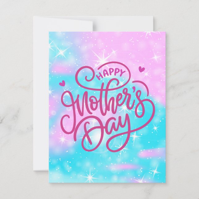 Tarjeta Festiva Mejor mamá del mundo  (Anverso)