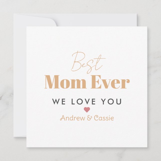 Tarjeta Festiva Mejor mamá del mundo (Anverso)