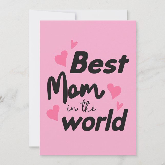 Tarjeta Festiva Mejor Mamá Del Mundo : Colección del Día de las Ma (Anverso)