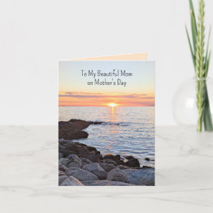 Tarjeta Festiva Mejor Mamá del Mundo de Amanecer a Puesta de Sol F