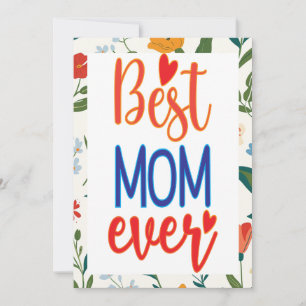 Tarjeta Festiva Mejor Mamá del Mundo Día de la Madre