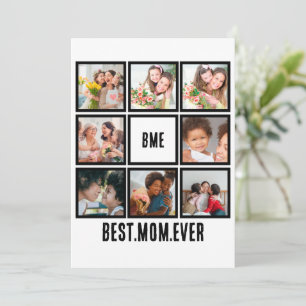 Tarjeta Festiva Mejor Mamá Moderna Personalizada De 8 Collages de
