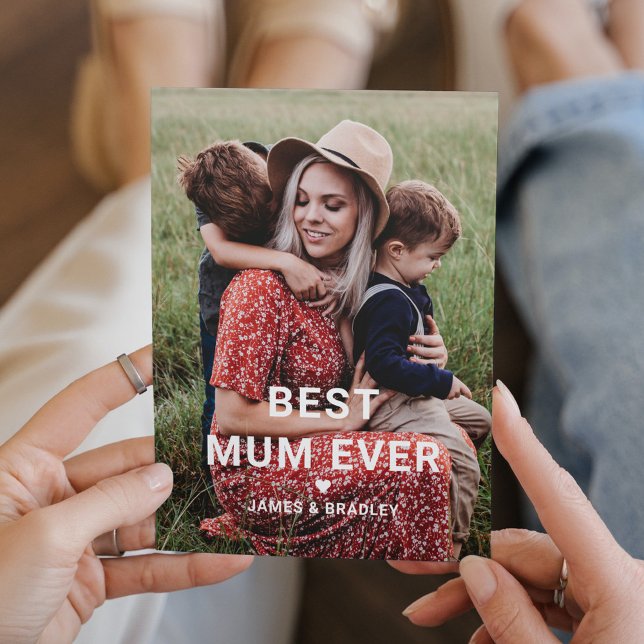 Tarjeta Festiva Mejor MAMÁ para el Día de la Madre (Subido por el creador)