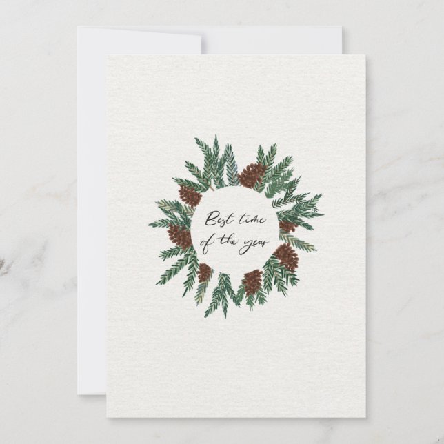 Tarjeta Festiva Mejor momento del año (Anverso)