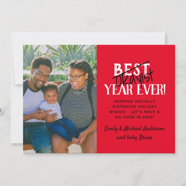 Tarjeta Festiva Mejor (NO) Año Okaista Fotografía de Vacaciones 20 (Anverso)