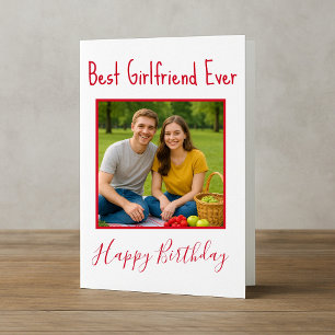 Tarjeta Festiva Mejor Novia Foto Cumpleaños