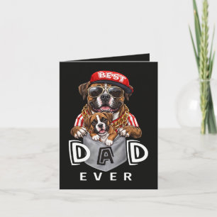 Tarjeta Festiva Mejor Papá Boxer de Todos los Tiempos