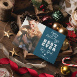 Tarjeta Festiva Mejor papá de perro de todos los tiempos | Foto<br><div class="desc">Esta Navidad, celebremos a nuestros mejores amigos de cuatro patas y a los humanos que los aman incondicionalmente. Echa un vistazo a nuestra tarjeta 'Feliz Howlidays', personalizada con el nombre de tu cachorro y una foto favorita. ¡Perfecta para regalar al mejor papá de perro del mundo! Con una huella de...</div>