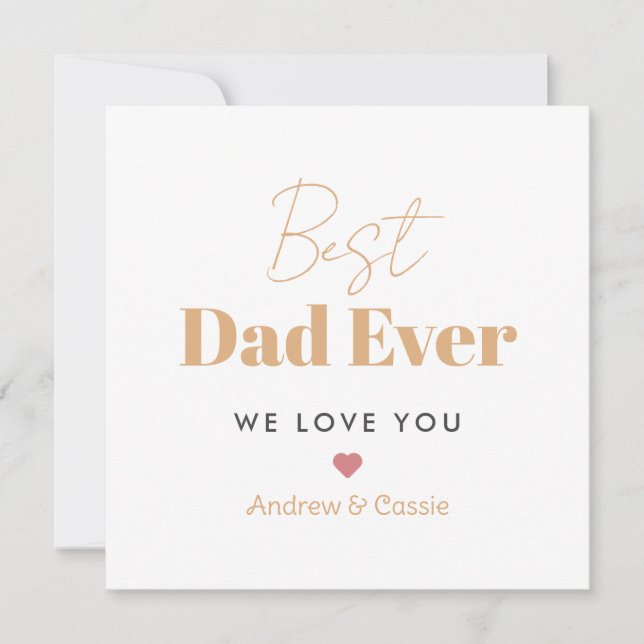 Tarjeta Festiva Mejor papá del mundo (Anverso)