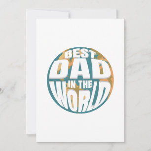 Tarjeta Festiva Mejor Papá del Mundo Día del Padre Sencillo Vintag
